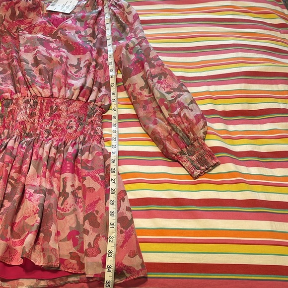 SOLD ON EBAY Ramy Brook Shaw Smocked Mini Dress in Pink Floral size XXS - Picture 10 of 12